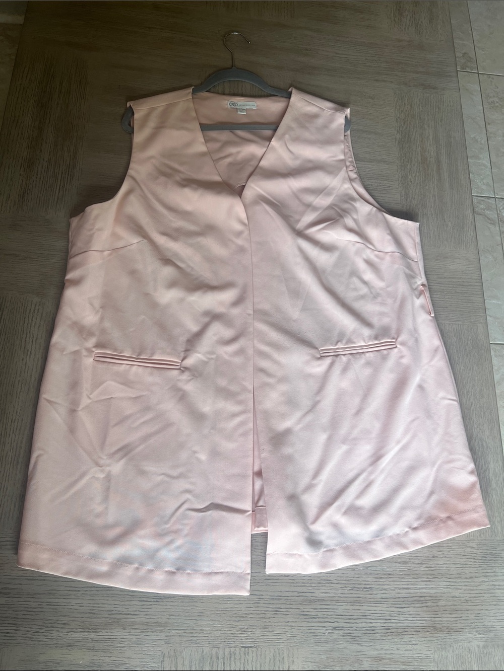Cato Light Blush Pink Sleeveless Long Vest